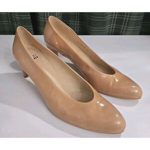 Stuart Weitzman Chicpump Adobe Leather Slip On Pumps‎ Size 10 M